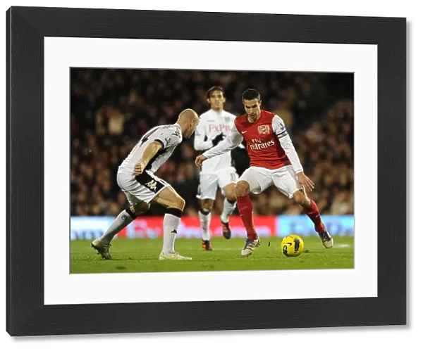 Robin van Persie (Arsenal) Phileppe Senderos (Fulham). Fulham 2: 1 Arsenal