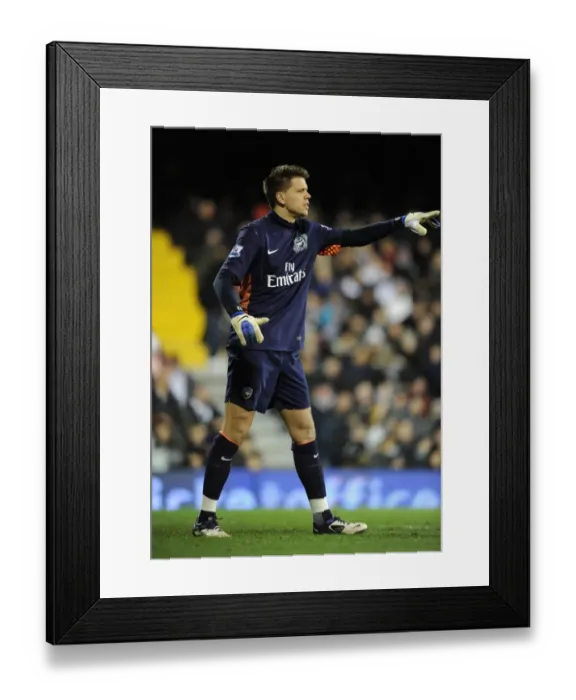 Framed Print : Wojciech Szczesny: Focused at the Fulham Match, 2012