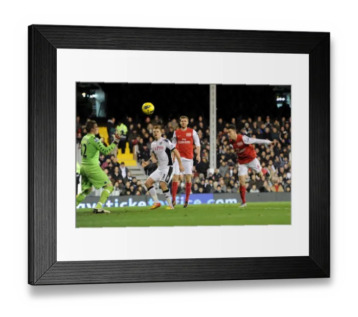 Framed Print : Koscielny's Game-Winning Goal: Fulham vs. Arsenal, Premier League 2011-12