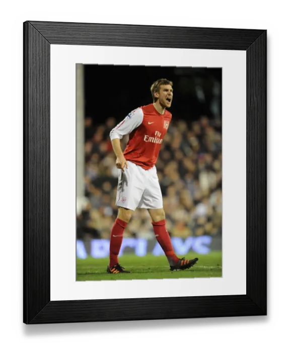 Framed Print : Per Mertesacker's Focus: Arsenal vs. Fulham (2011-12)