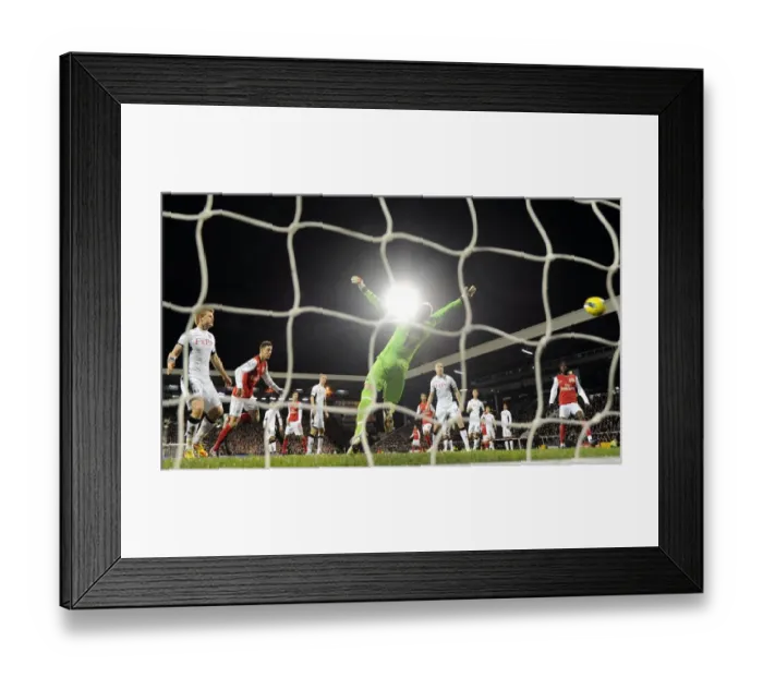 Framed Print : Koscielny Strikes: Arsenal's Winning Goal Against Fulham (2011-12) Framed Print : Koscielny Strikes: Arsenal's Winning Goal Against Fulham (2011-12)