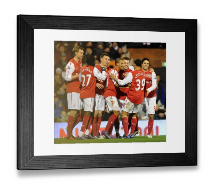 Framed Print : Arsenal's Unforgettable Victory: Koscielny's Goal Celebration (Fulham 2012)