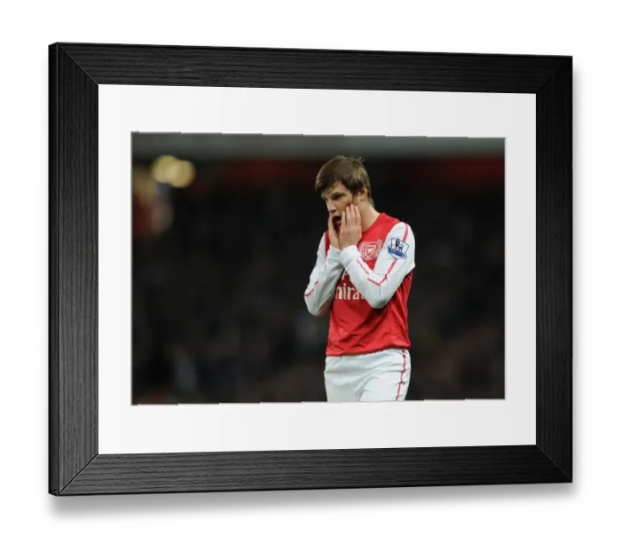 Framed Print : Arsenal's Andrey Arshavin in FA Cup Action against Leeds United, 2011-12