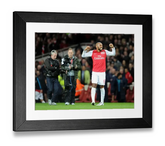 Framed Print : Thierry Henry's FA Cup Triumph: Arsenal's Legendary Striker Celebrates Victory over Leeds United (2011-12)