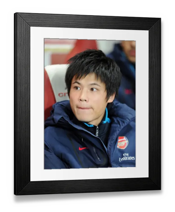 Framed Print : Arsenal vs Leeds United: FA Cup Clash - Ryo Miyaichi in Action