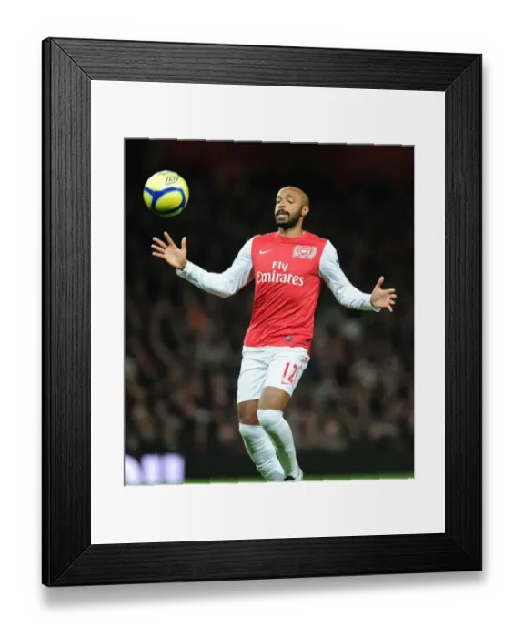 Framed Print : Thierry Henry in Action: Arsenal vs Leeds United, FA Cup 2011-12