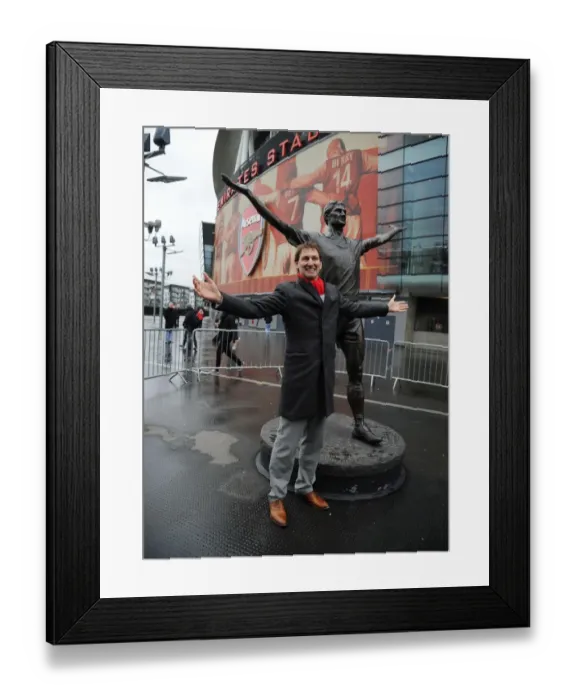 Framed Print : Tony Adams Unveils Arsenal Legends Statue at Emirates Stadium