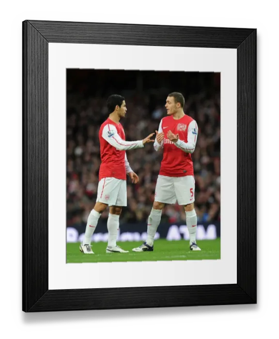 Framed Print : Arsenal's Mikel Arteta and Thomas Vermaelen in Action against Queens Park Rangers (2011-12) Framed Print : Arsenal's Mikel Arteta and Thomas Vermaelen in Action against Queens Park Rangers (2011-12)