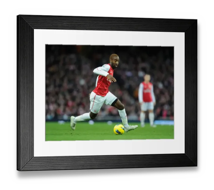 Framed Print : Johan Djourou in Action: Arsenal vs. Queens Park Rangers, Premier League 2011-12