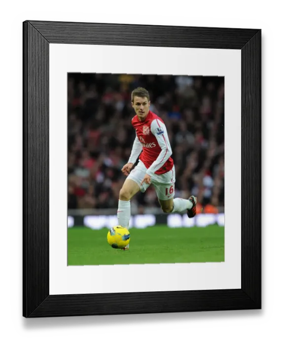 Framed Print : Aaron Ramsey in Action: Arsenal vs. Queens Park Rangers, Premier League (2011-12)