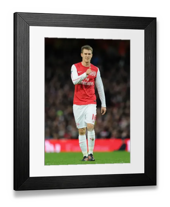Framed Print : Aaron Ramsey in Action: Arsenal vs. Queens Park Rangers (2011-12)