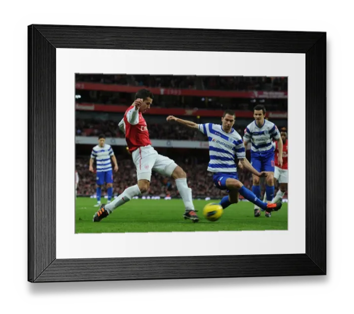Framed Print : Robin van Persie vs. Matthew Connolly: Arsenal vs. Queens Park Rangers, Premier League, 2011-12 Framed Print : Robin van Persie vs. Matthew Connolly: Arsenal vs. Queens Park Rangers, Premier League, 2011-12