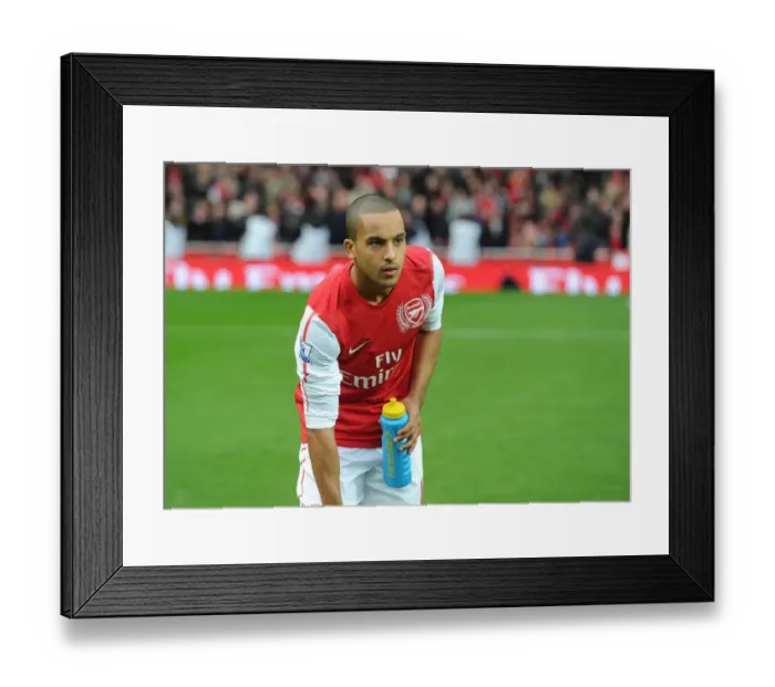 Framed Print : Theo Walcott - Arsenal FC vs. Queens Park Rangers, Premier League (2011-12)
