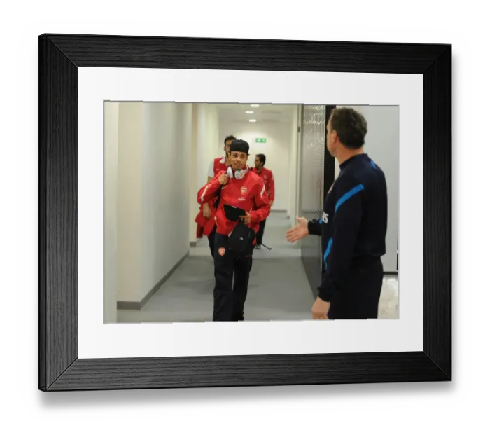 Framed Print : Arsenal's Francis Coquelin Prepares for Arsenal v Wolverhampton Wanderers in the Premier League (2011-2012)