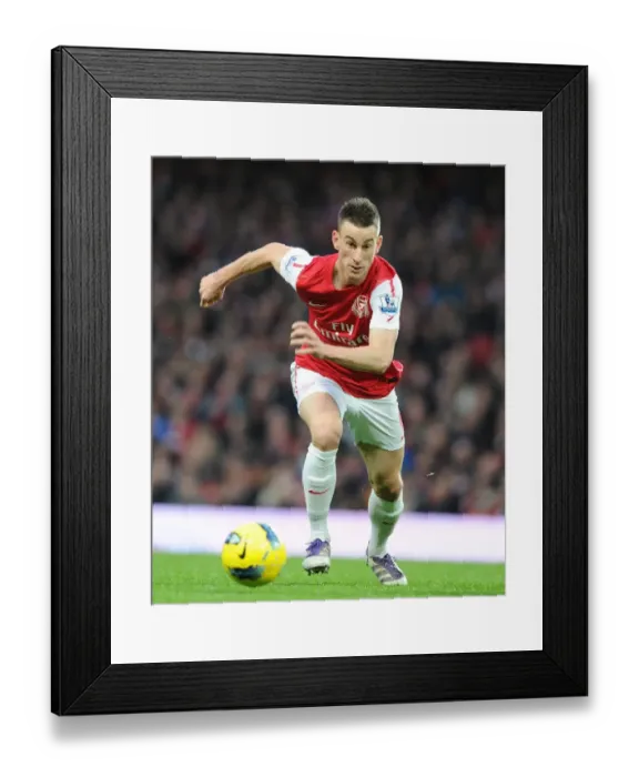 Framed Print : Arsenal's Unyielding Defender: Koscielny's Brilliant Performance Against Wolverhampton Wanderers (2011-2012)