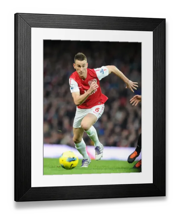 Framed Print : Arsenal's Koscielny in Action against Wolverhampton Wanderers (2011-2012)