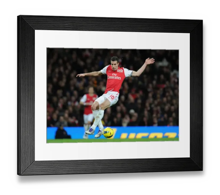 Framed Print : Robin van Persie in Action: Arsenal vs. Wolverhampton Wanderers, Premier League 2011-2012