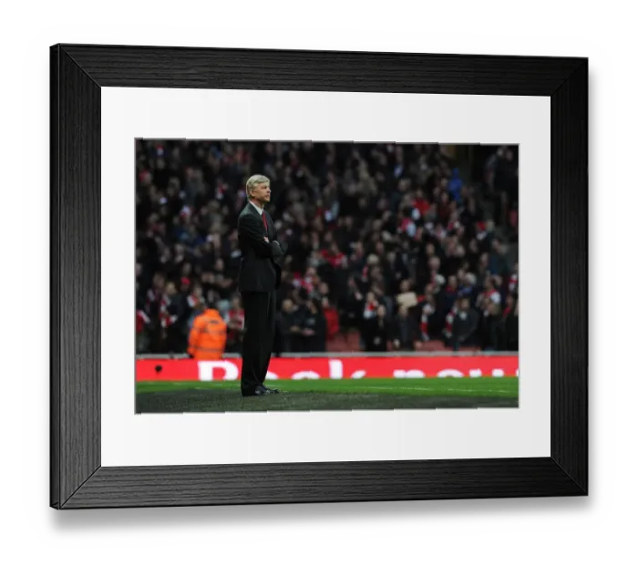 Framed Print : Arsene Wenger Leads Arsenal Against Wolverhampton Wanderers, 2011-2012