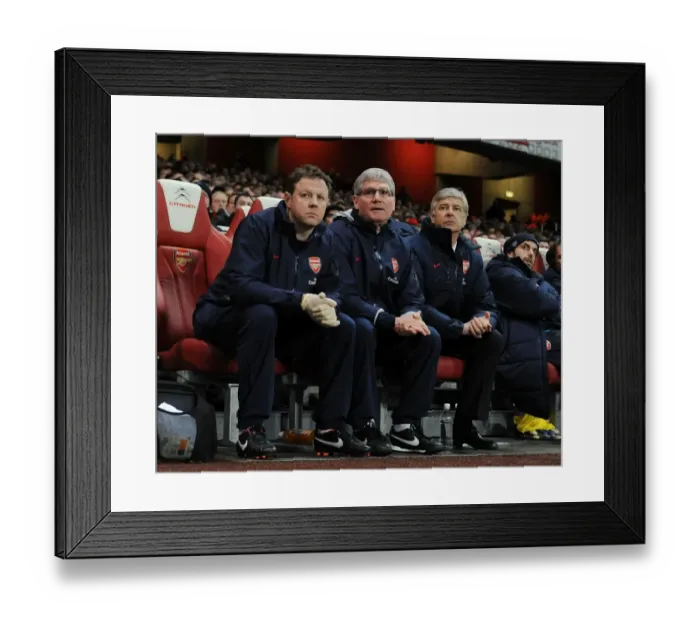 Framed Print : Arsene Wenger, Pat Rice, and Colin Lewin: Arsenal's Triumvirate at Emirates Stadium (Arsenal v Wolverhampton Wanderers 2011-2012) Framed Print : Arsene Wenger, Pat Rice, and Colin Lewin: Arsenal's Triumvirate at Emirates Stadium (Arsenal v Wolverhampton Wanderers 2011-2012)