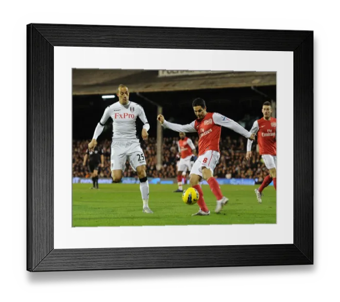 Framed Print : Mikel Arteta vs Bobby Zamora: Battle at Craven Cottage - Fulham vs Arsenal, Premier League 2011-12 Framed Print : Mikel Arteta vs Bobby Zamora: Battle at Craven Cottage - Fulham vs Arsenal, Premier League 2011-12