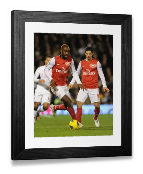 Framed Print : Arsenal's Johan Djourou and Mikel Arteta in Action against Fulham, Premier League 2011-12 Framed Print : Arsenal's Johan Djourou and Mikel Arteta in Action against Fulham, Premier League 2011-12