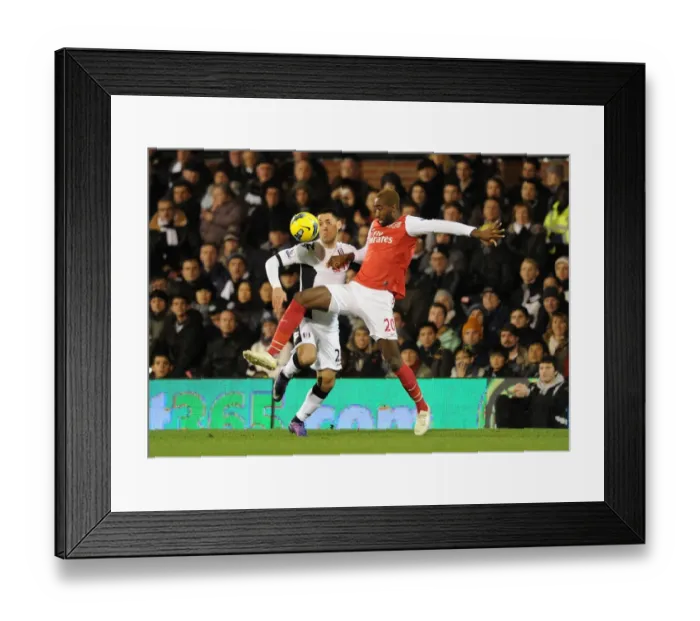 Framed Print : Clash at Craven Cottage: Johan Djourou vs. Clint Dempsey, Fulham vs. Arsenal, Premier League, 2012