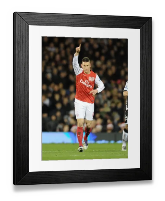 Framed Print : Koscielny's Stunner: Arsenal's Winning Goal vs. Fulham (2011-12) Framed Print : Koscielny's Stunner: Arsenal's Winning Goal vs. Fulham (2011-12)