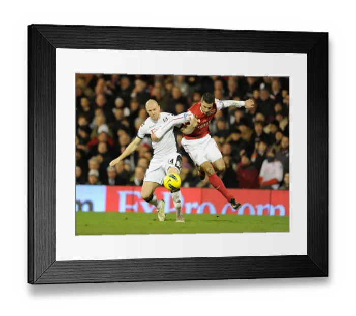 Framed Print : Clash of Titans: Van Persie vs. Senderos - A Battle for the Premier League: Fulham vs. Arsenal, 2012 Framed Print : Clash of Titans: Van Persie vs. Senderos - A Battle for the Premier League: Fulham vs. Arsenal, 2012