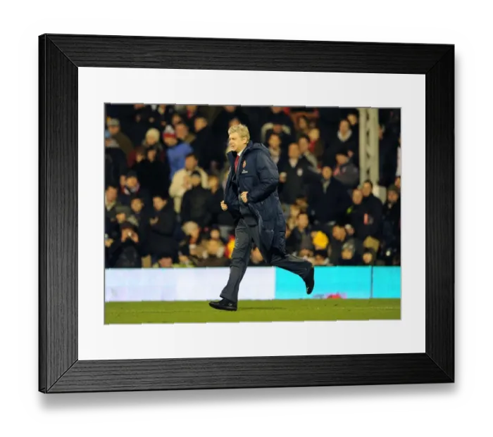 Framed Print : Arsene Wenger Leads Arsenal at Fulham, Premier League 2011-12 Framed Print : Arsene Wenger Leads Arsenal at Fulham, Premier League 2011-12