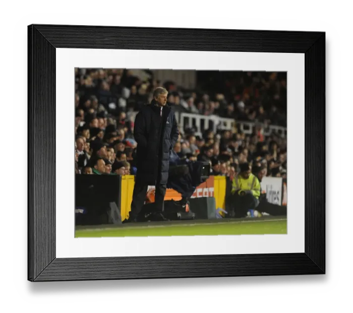 Framed Print : Arsene Wenger Leads Arsenal in Premier League Battle at Fulham (2011-12) Framed Print : Arsene Wenger Leads Arsenal in Premier League Battle at Fulham (2011-12)