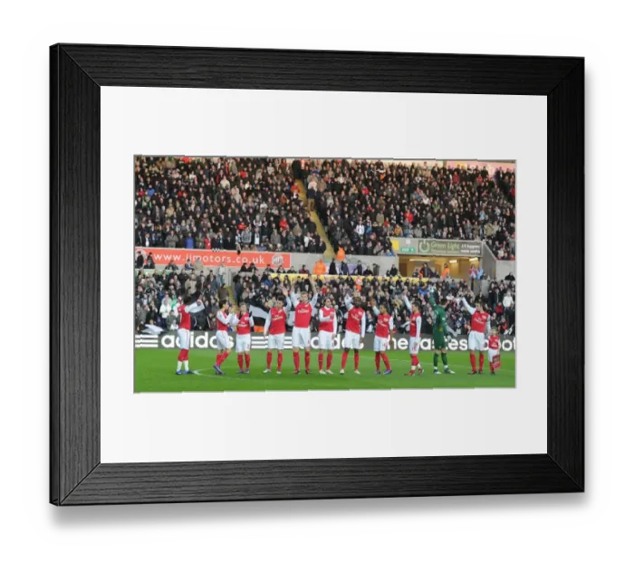 Framed Print : Arsenal Players Wave to Fans Before Swansea City Match, 2012