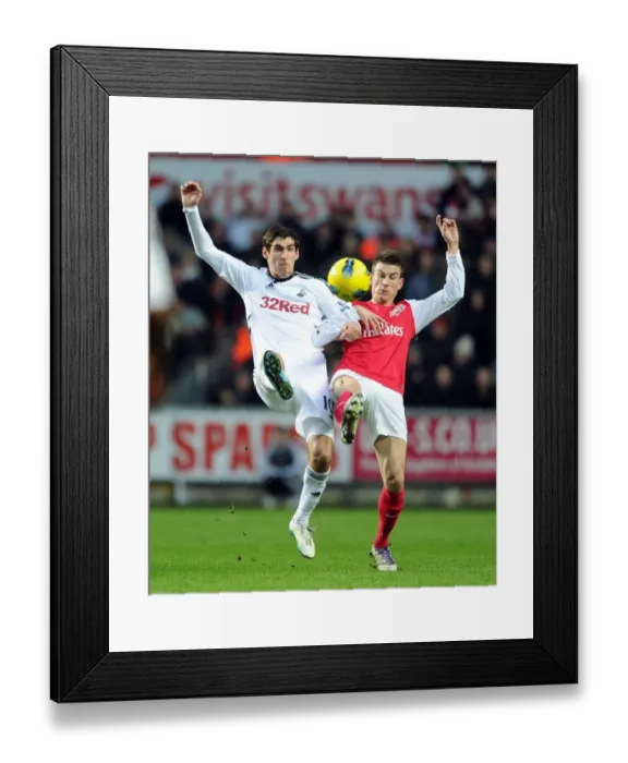 Framed Print : Clash at Liberty: Koscielny vs. Graham - Swansea City vs. Arsenal, Premier League, 2012