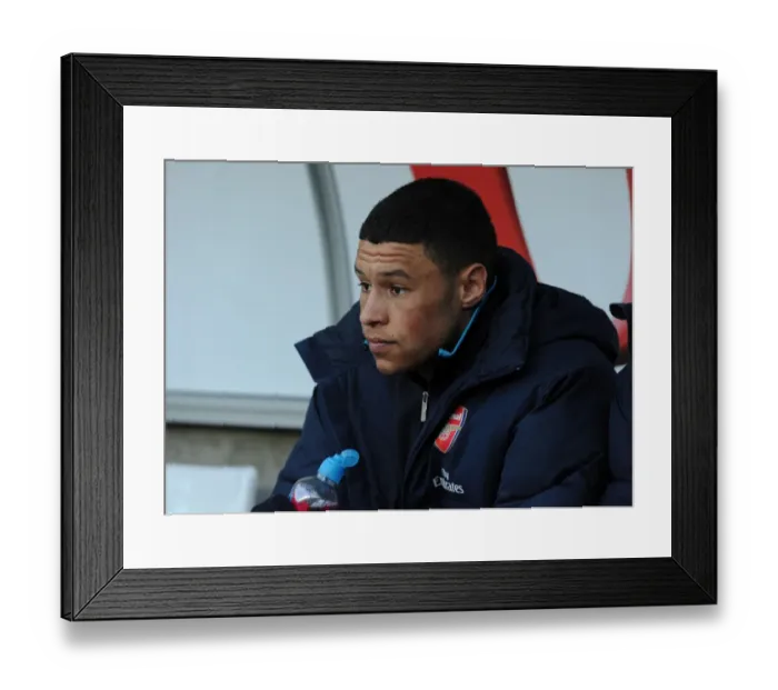 Framed Print : Arsenal's Alex Oxlade-Chamberlain Ready for Swansea Clash (Swansea City vs Arsenal, Premier League 2011-12)
