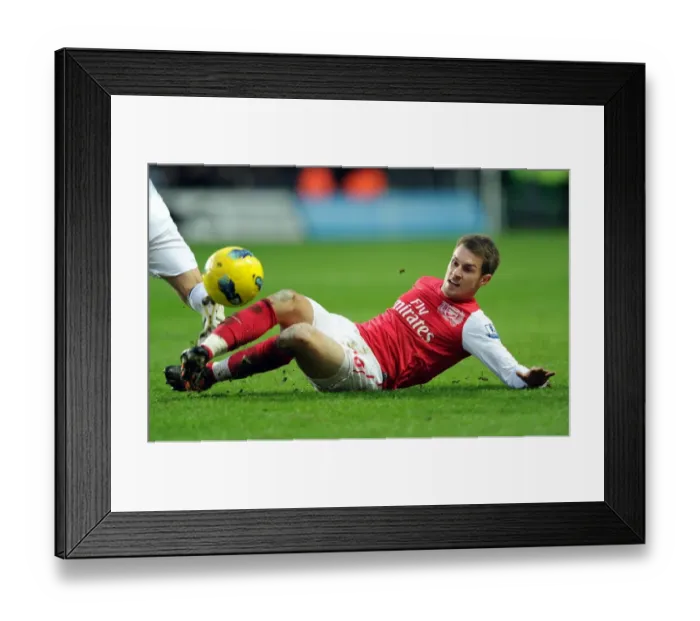 Framed Print : Aaron Ramsey in Action: Swansea City vs. Arsenal, Premier League 2011-12