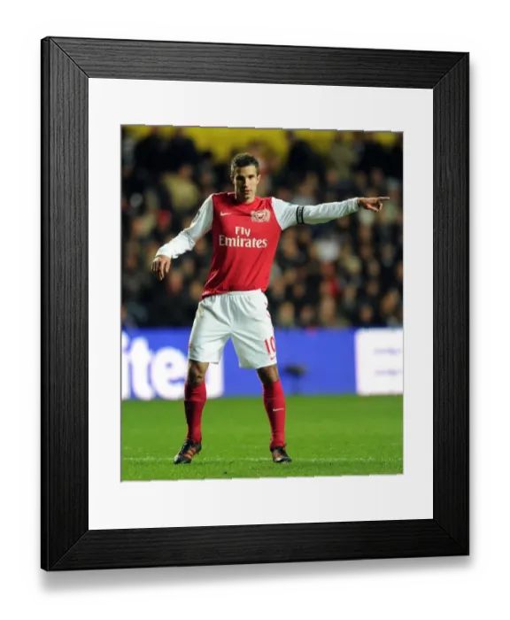 Framed Print : Robi van Persie in Action: Swansea City vs. Arsenal, Premier League 2011-12