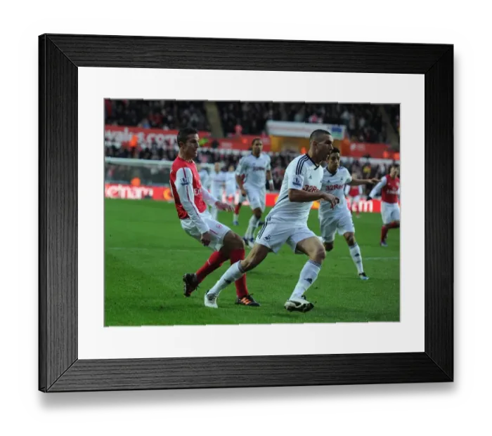 Framed Print : Robin van Persie's Thrilling Goal Past Steven Caulker: Arsenal vs. Swansea City, Premier League 2011-2012 Framed Print : Robin van Persie's Thrilling Goal Past Steven Caulker: Arsenal vs. Swansea City, Premier League 2011-2012