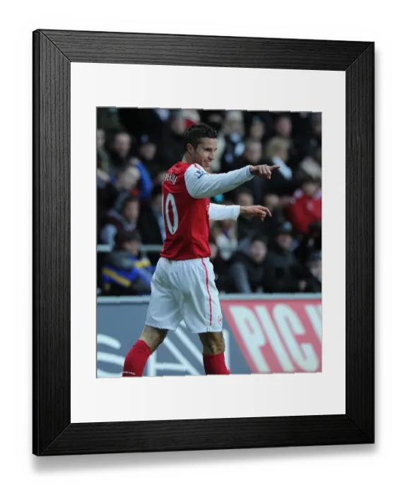 Framed Print : Robin van Persie Scores First Goal: Swansea City vs. Arsenal, Premier League 2011-12
