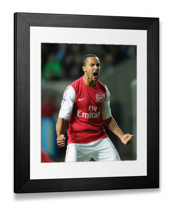 Framed Print : Theo Walcott's Double Strike: Arsenal's Triumph over Swansea City (2011-12)