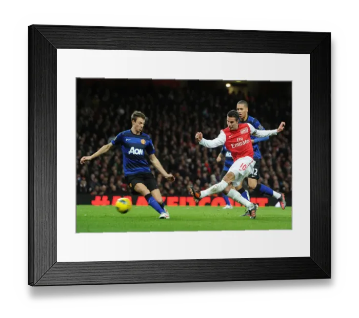 Framed Print : Robin van Persie's Stunning Goal: Arsenal vs Manchester United, Premier League 2011-12
