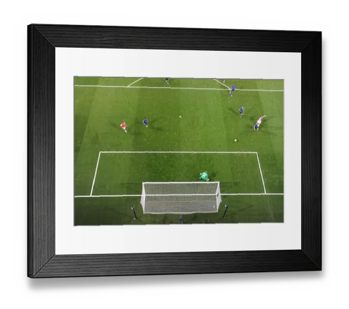 Framed Print : Robin van Persie's Stunning Goal Past Anders Lindegaard: Arsenal vs Manchester United, Premier League 2011-12 Framed Print : Robin van Persie's Stunning Goal Past Anders Lindegaard: Arsenal vs Manchester United, Premier League 2011-12