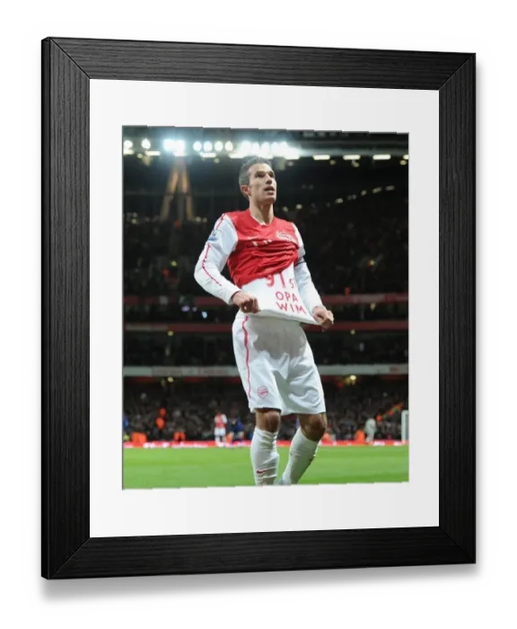 Framed Print : Robin van Persie's Epic Goal: Arsenal vs. Manchester United, Premier League 2011-12