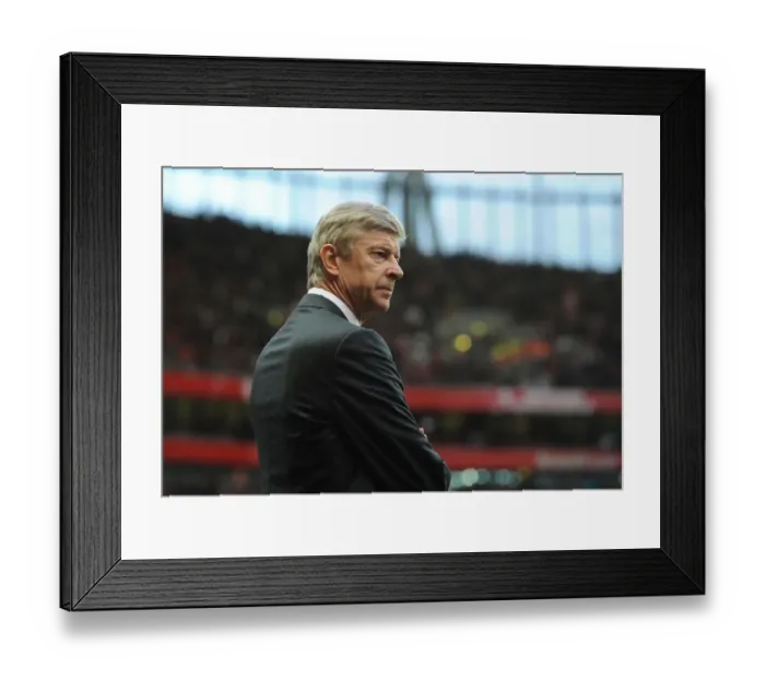 Framed Print : Arsene Wenger Leads Arsenal Against Manchester United, Premier League 2011-12