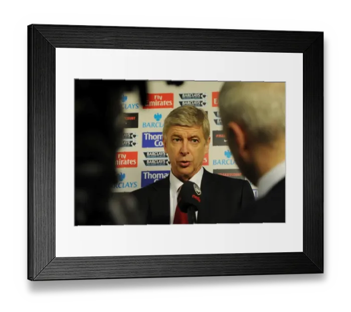 Framed Print : Arsene Wenger's Unwavering Pre-Match Focus: Arsenal vs Manchester United, Premier League 2011-12 Framed Print : Arsene Wenger's Unwavering Pre-Match Focus: Arsenal vs Manchester United, Premier League 2011-12