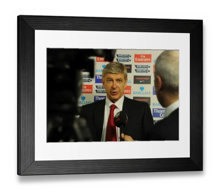 Framed Print : Arsene Wenger: The Emirates Battle - Arsenal vs Manchester United, Premier League 2011-12 Framed Print : Arsene Wenger: The Emirates Battle - Arsenal vs Manchester United, Premier League 2011-12