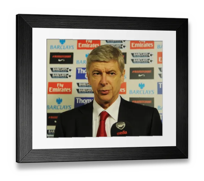 Framed Print : Arsene Wenger: The Battle of Emirates - Arsenal vs Manchester United, Premier League 2011-12