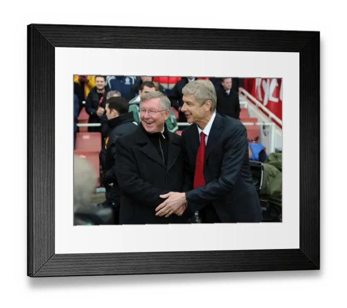Framed Print : A Classic Rivalry: Arsene Wenger vs Alex Ferguson (2011-12) - Arsenal vs Manchester United