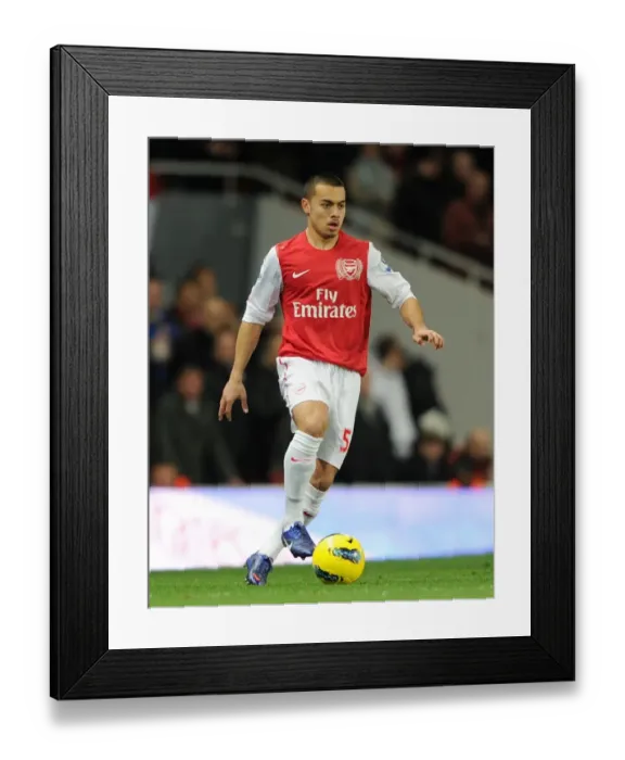 Framed Print : Nico Yennaris (Arsenal). Arsenal 1: 2 Manchester United. Barclays Premier League
