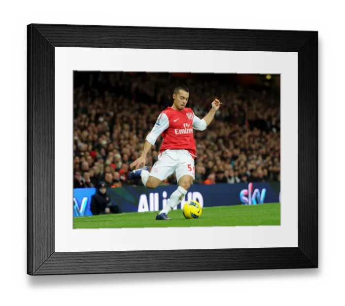 Framed Print : Nico Yennaris vs Manchester United: Arsenal's Defeat in the Barclays Premier League (2012)