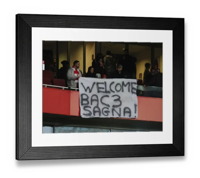 Framed Print : Arsenal Fans Await FA Cup Match vs. Aston Villa at Emirates Stadium