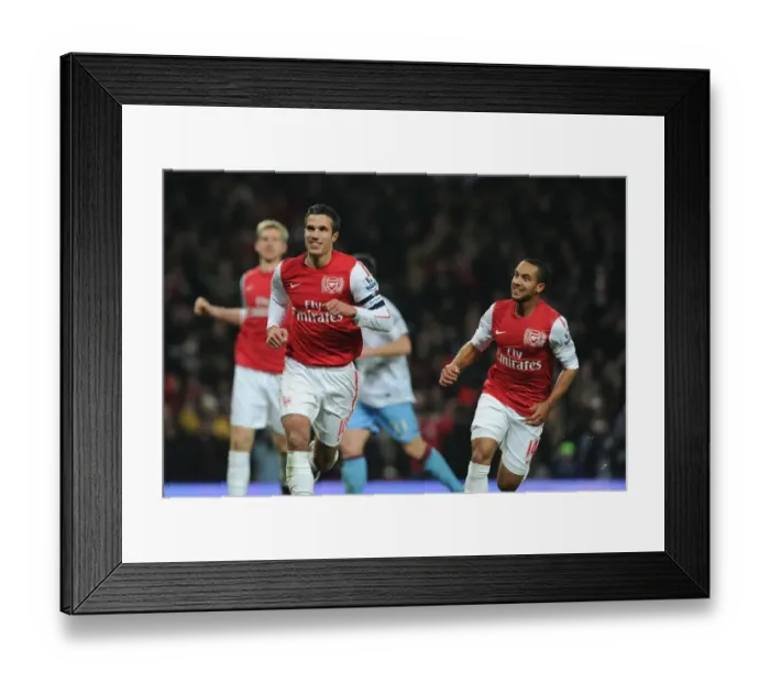 Framed Print : Arsenal's Robin van Persie Scores Third Goal Against Aston Villa in FA Cup Fourth Round Framed Print : Arsenal's Robin van Persie Scores Third Goal Against Aston Villa in FA Cup Fourth Round